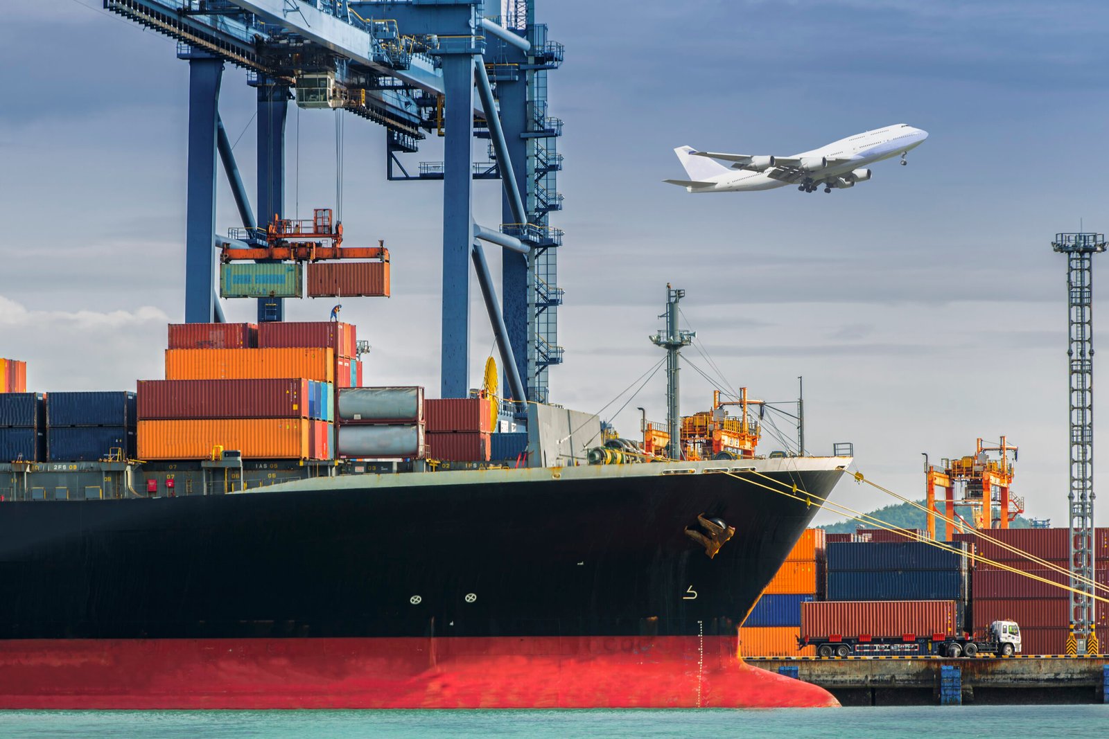 Container Cargo freight ship